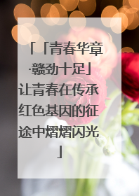 「青春华章·赣劲十足」让青春在传承红色基因的征途中熠熠闪光