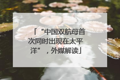 “中国双航母首次同时出现在太平洋”，外媒解读