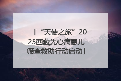 “天使之旅”2025西藏先心病患儿筛查救助行动启动
