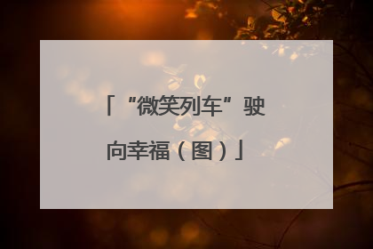 “微笑列车”驶向幸福（图）