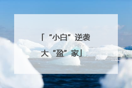 “小白”逆袭大“盈”家