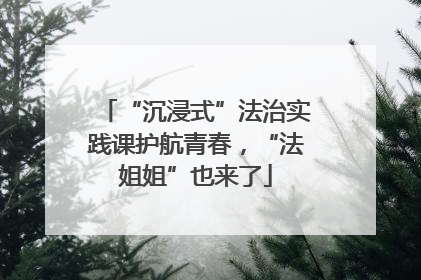 “沉浸式”法治实践课护航青春，“法姐姐”也来了