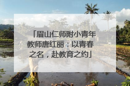 眉山仁师附小青年教师唐红丽：以青春之名，赴教育之约