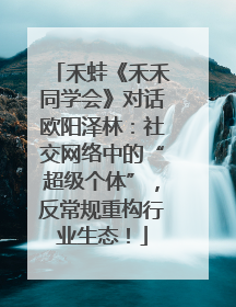 禾蛙《禾禾同学会》对话欧阳泽林：社交网络中的“超级个体”，反常规重构行业生态！