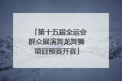 第十五届全运会群众展演舞龙舞狮项目预赛开赛