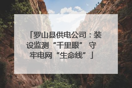 罗山县供电公司：装设监测“千里眼” 守牢电网“生命线”