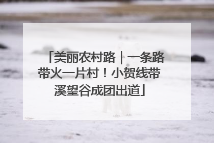 美丽农村路｜一条路带火一片村！小贺线带溪望谷成团出道