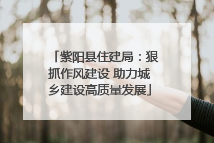 紫阳县住建局：狠抓作风建设 助力城乡建设高质量发展