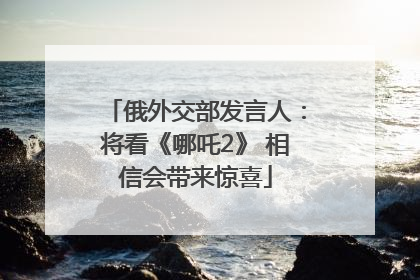俄外交部发言人：将看《哪吒2》 相信会带来惊喜