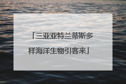 三亚亚特兰蒂斯多样海洋生物引客来