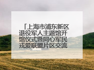 上海市浦东新区退役军人主题馆开馆仪式暨同心军民戎爱联盟片区交流会举行