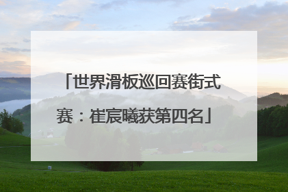 世界滑板巡回赛街式赛：崔宸曦获第四名
