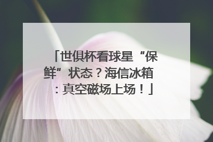 世俱杯看球星“保鲜”状态？海信冰箱：真空磁场上场！