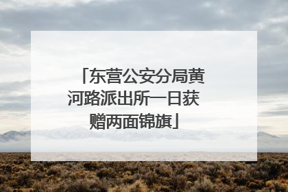 东营公安分局黄河路派出所一日获赠两面锦旗
