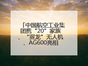 中国航空工业集团携“20”家族、“翼龙”无人机、AG600亮相巴黎航展