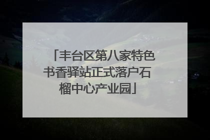 丰台区第八家特色书香驿站正式落户石榴中心产业园