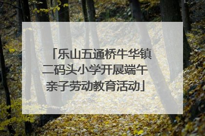 乐山五通桥牛华镇二码头小学开展端午亲子劳动教育活动