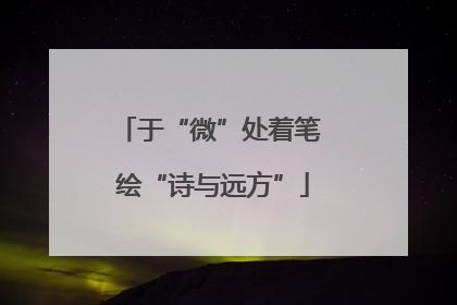 于“微”处着笔 绘“诗与远方”