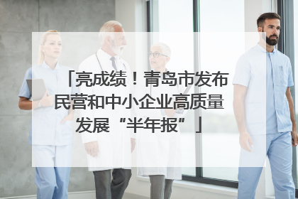 亮成绩！青岛市发布民营和中小企业高质量发展“半年报”