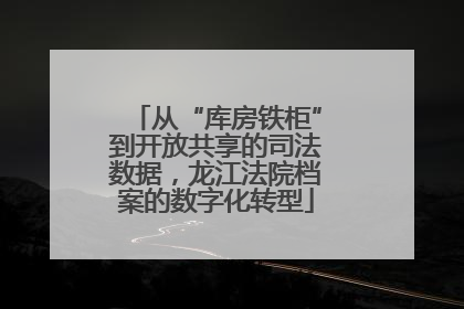 从“库房铁柜”到开放共享的司法数据，龙江法院档案的数字化转型