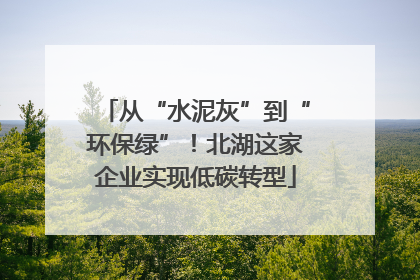 从“水泥灰”到“环保绿”！北湖这家企业实现低碳转型