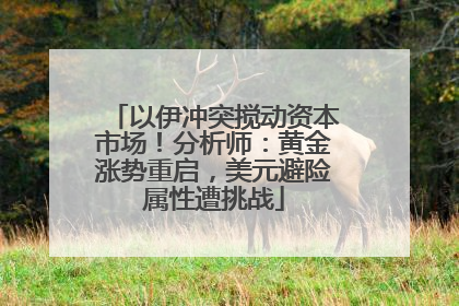 以伊冲突搅动资本市场！分析师：黄金涨势重启，美元避险属性遭挑战