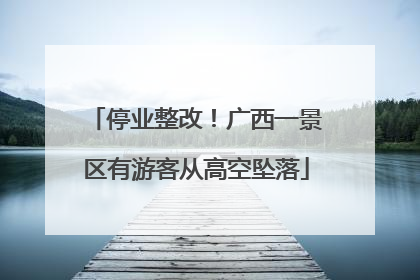 停业整改！广西一景区有游客从高空坠落