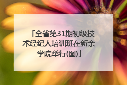 全省第31期初级技术经纪人培训班在新余学院举行(图)