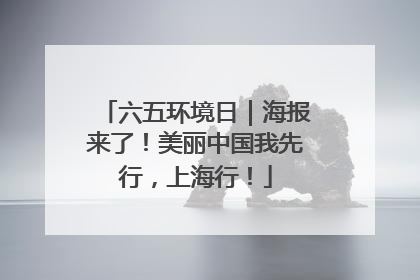 六五环境日｜海报来了！美丽中国我先行，上海行！