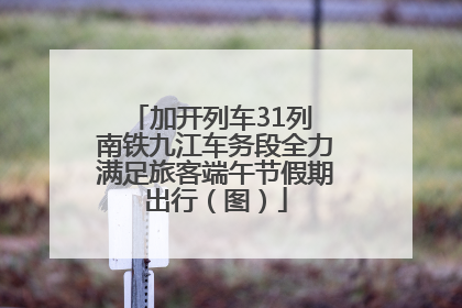 加开列车31列 南铁九江车务段全力满足旅客端午节假期出行（图）