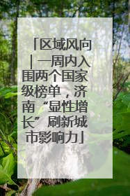区域风向｜一周内入围两个国家级榜单，济南“显性增长”刷新城市影响力