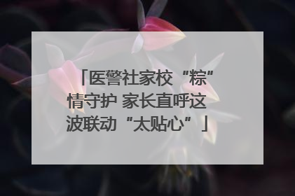 医警社家校“粽”情守护 家长直呼这波联动“太贴心”