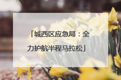 城西区应急局：全力护航半程马拉松
