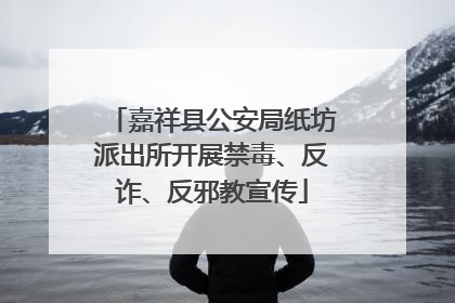 嘉祥县公安局纸坊派出所开展禁毒、反诈、反邪教宣传