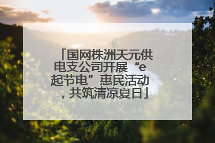 国网株洲天元供电支公司开展“e起节电”惠民活动，共筑清凉夏日