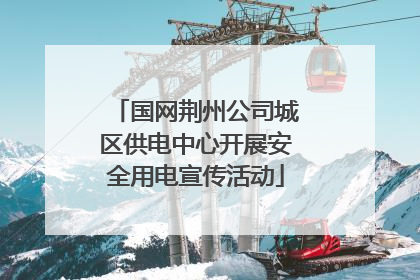 国网荆州公司城区供电中心开展安全用电宣传活动