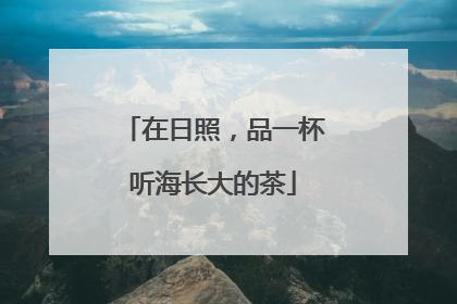 在日照，品一杯听海长大的茶