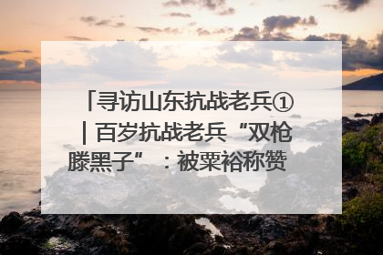寻访山东抗战老兵①｜百岁抗战老兵“双枪滕黑子”：被粟裕称赞的“孤胆英雄”