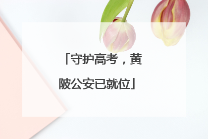守护高考，黄陂公安已就位