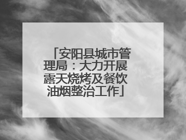 安阳县城市管理局：大力开展露天烧烤及餐饮油烟整治工作