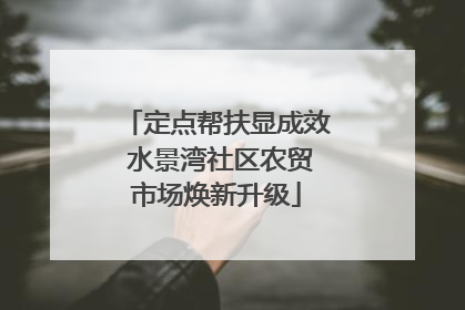 定点帮扶显成效 水景湾社区农贸市场焕新升级