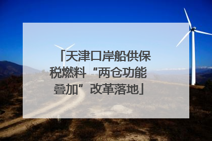 天津口岸船供保税燃料“两仓功能叠加”改革落地