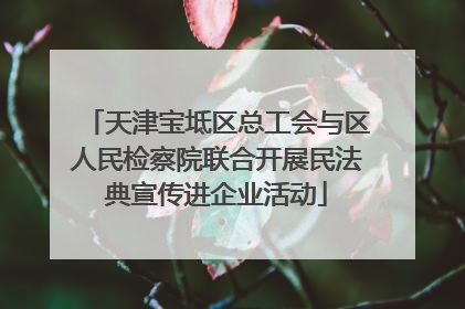 天津宝坻区总工会与区人民检察院联合开展民法典宣传进企业活动