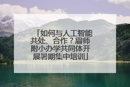 如何与人工智能共处、合作？眉师附小办学共同体开展暑期集中培训