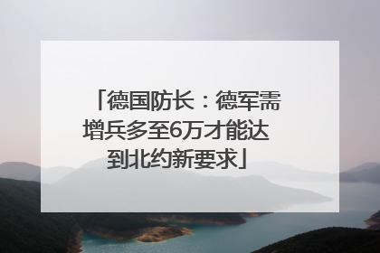 德国防长：德军需增兵多至6万才能达到北约新要求