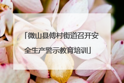 微山县傅村街道召开安全生产警示教育培训