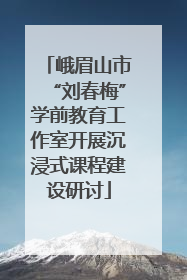 峨眉山市“刘春梅”学前教育工作室开展沉浸式课程建设研讨