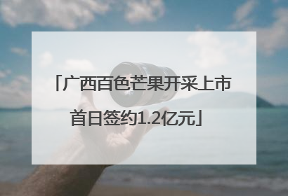 广西百色芒果开采上市 首日签约1.2亿元