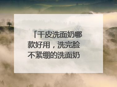 干皮洗面奶哪款好用，洗完脸不紧绷的洗面奶推荐，收藏
