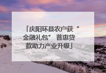 庆阳环县农户获“金融礼包” 普惠贷款助力产业升级
